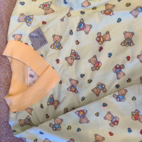 ❤️ TEDDY BEAR 2 PCE Boys Pajama Sz 3 NWT - Picture 2 of 5